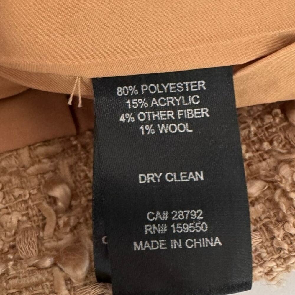 Maison d'Amelie Size 6 Brown Tweed Mini Skirt Front Patch Pockets - Picture 4 of 9